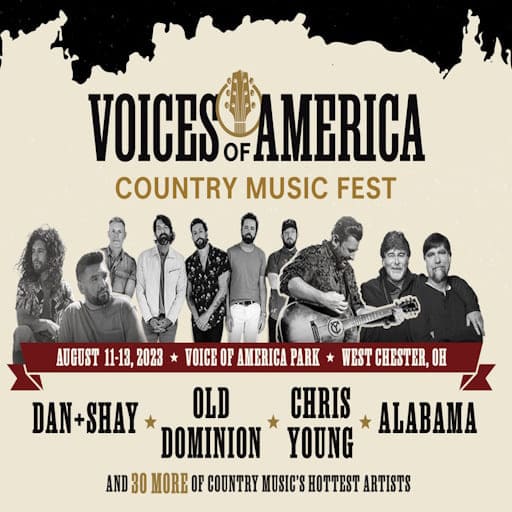 Voices of America Country Music Fest concerts in Cincinnati.